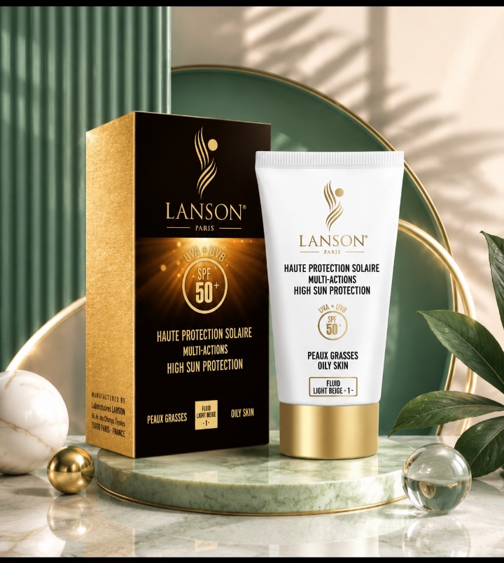 ضد آفتاب رنگی لانسون SPF 50+ مدل پوست چرب (Lanson High Sun Protection SPF 50+)